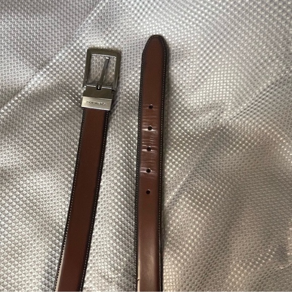 DOCKERS Men’s Brown Black Leather Reversible Double Sided Belt Size 38 95 - Picture 5 of 6